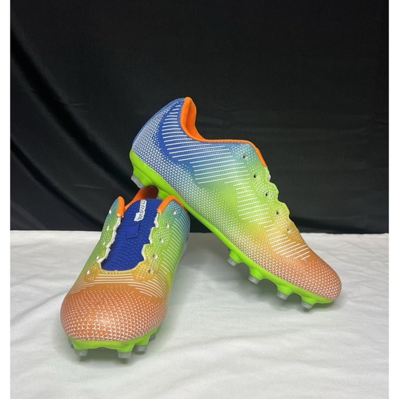 Brava Soccer Cleats Size Youth 6D Boys or Girls Orange/Green/Blue No Laces - Picture 10 of 11